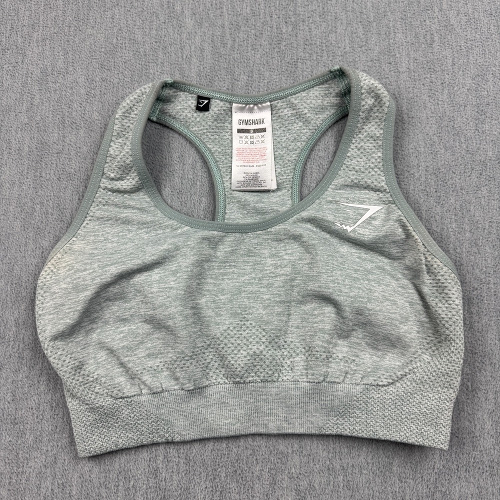 Gymshark Sports Bra Women Small Green Vital Seamless Gym Yoga Workout Running